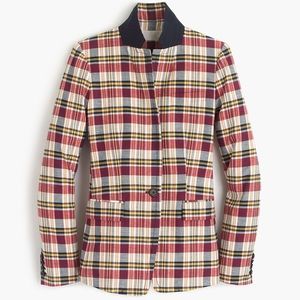 J. Crew Cotton Plaid Blazer